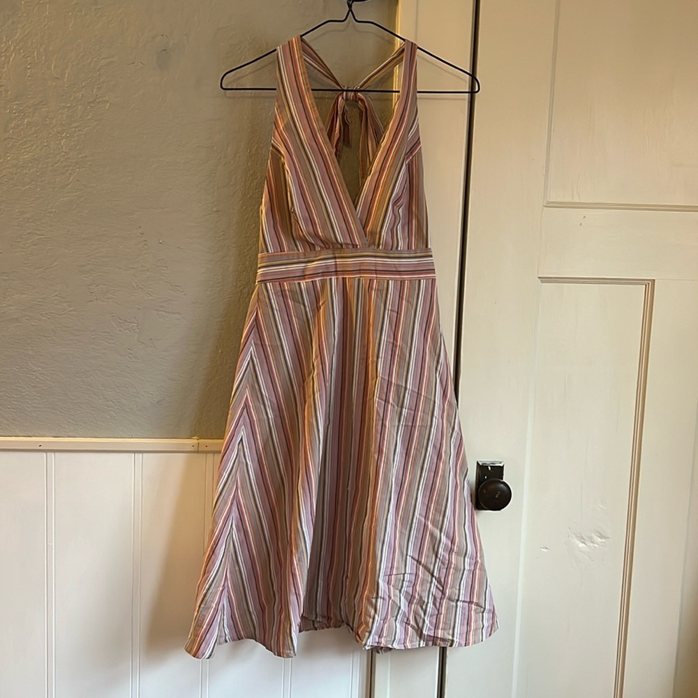 Gypsies & Moondust - size 3 - striped vintage style halter dress